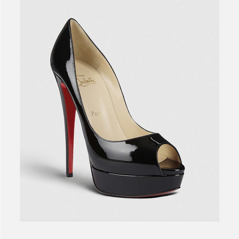 Christian Louboutin Lady Peep 150 Patent Calf Heels – Size US 35.5